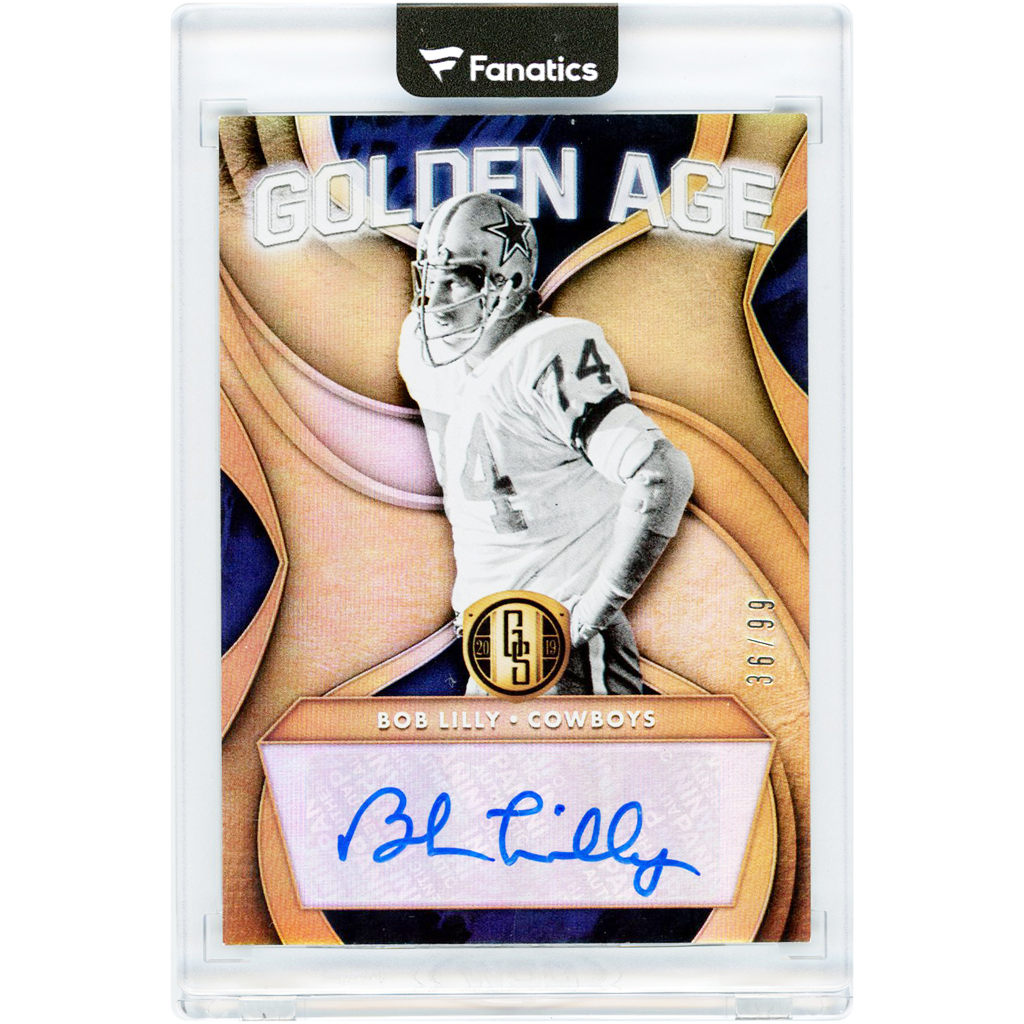Bob Lilly Dallas Cowboys Autographed 2019 Panini Gold Standard Golden Age #GAA-BL #36/99 Card