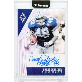 Daryl Johnston Dallas Cowboys Autographed 2019 Panini Phoenix Retired Signatures #RS-DJ #36/99 Card
