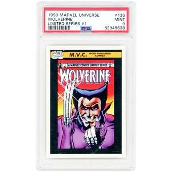 Wolverine 1990 Marvel Universe Limited Series #1 #133 PSA Authenticated 9 Card