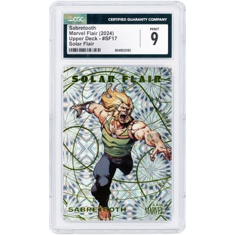 Sabretooth 2024 Marvel Flair Solar Flair #SF17 CGC Authenticated 9 Card