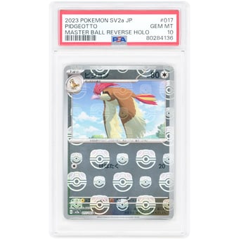 Pidgeotto 2023 Pokemon 151 Japanese Master Ball Reverse Holo #17 PSA Authenticated 10 Card