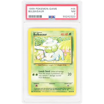Bulbasaur 1999 Pokemon Base Set Common #44 PSA Authenticated Card