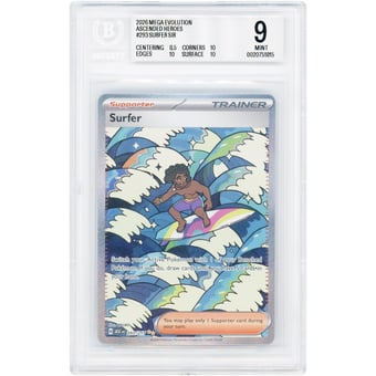 Surfer 2026 Pokemon Ascended Heroes Special Illustration Rare #293 BGS Authenticated 9 Card - 8.5,10,10,10 Subgrades