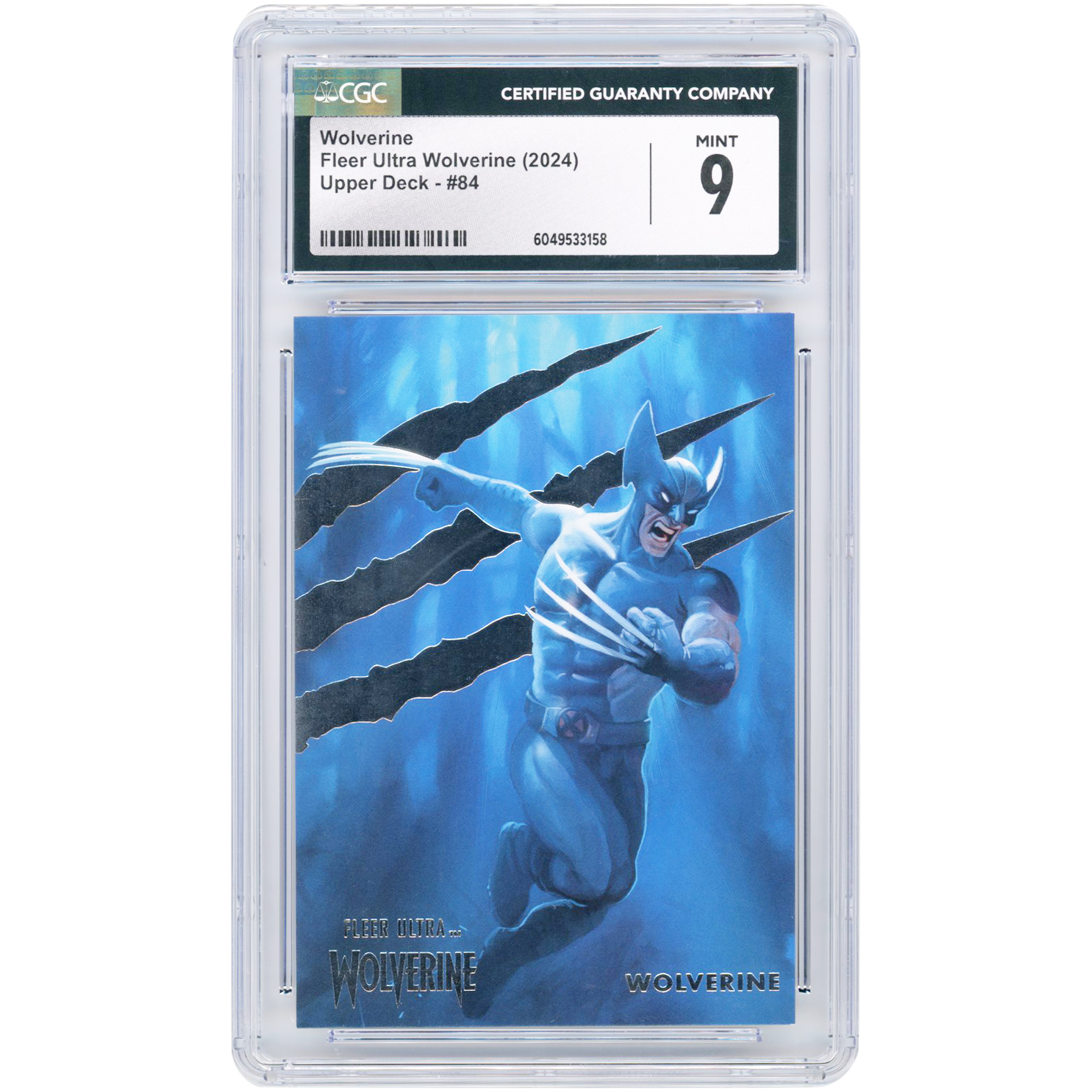 Wolverine 2024 Marvel Fleer Ultra Wolverine Chrome Foil #84 CGC Authenticated 9 Card
