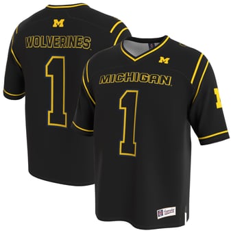Unisex GameDay Greats Black Michigan Wolverines Lightweight Football Fashion Jersey