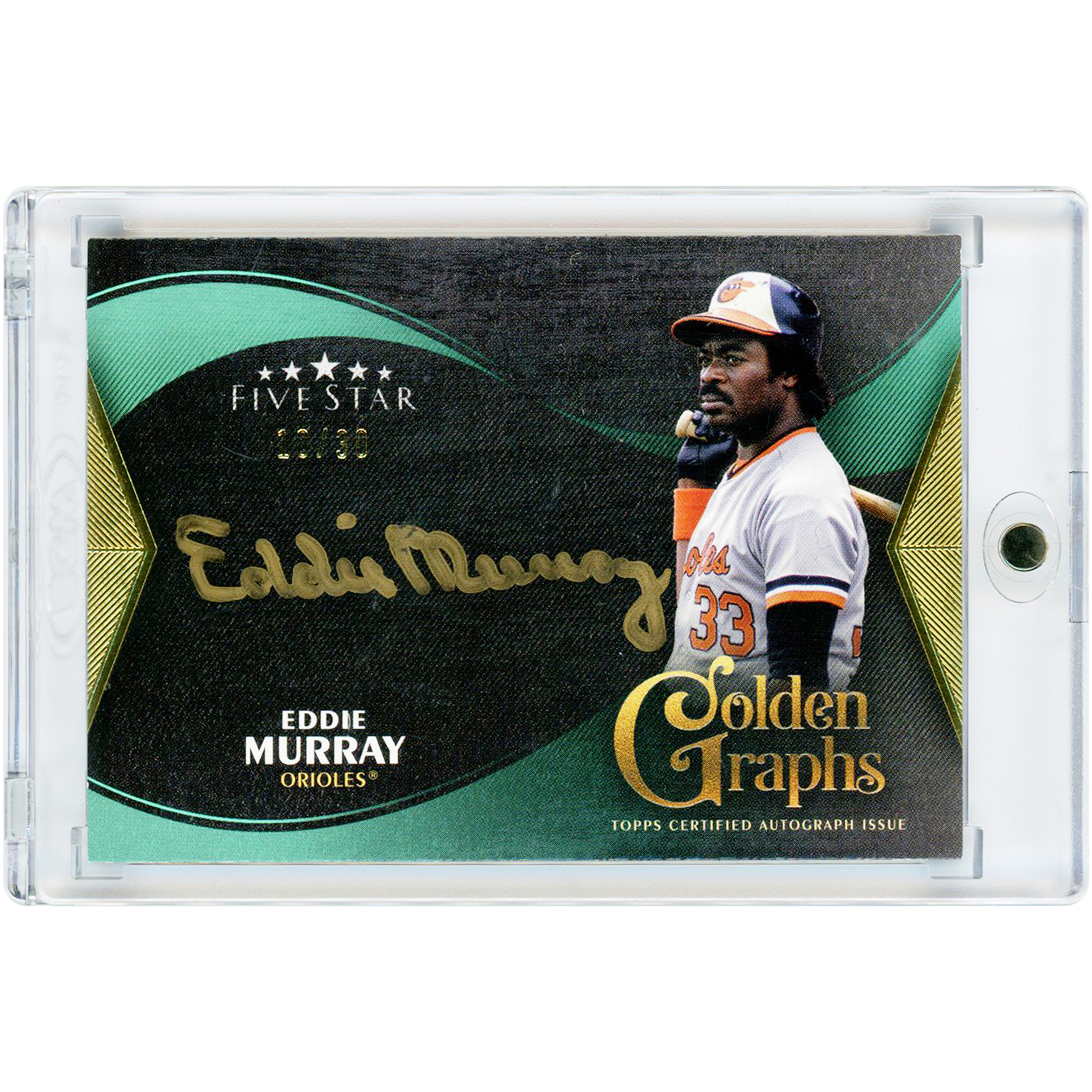 Eddie Murray Baltimore Orioles Autographed 2024 Topps Five Star Golden Graphs #GG-EM #18/30 Card