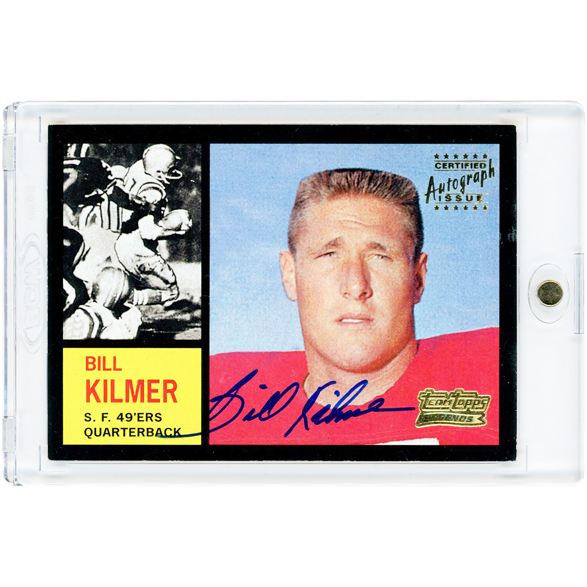 Billy Kilmer San Francisco 49ers Autographed 2001 Topps Team Topps Legends 1962 Topps Design #151 Card