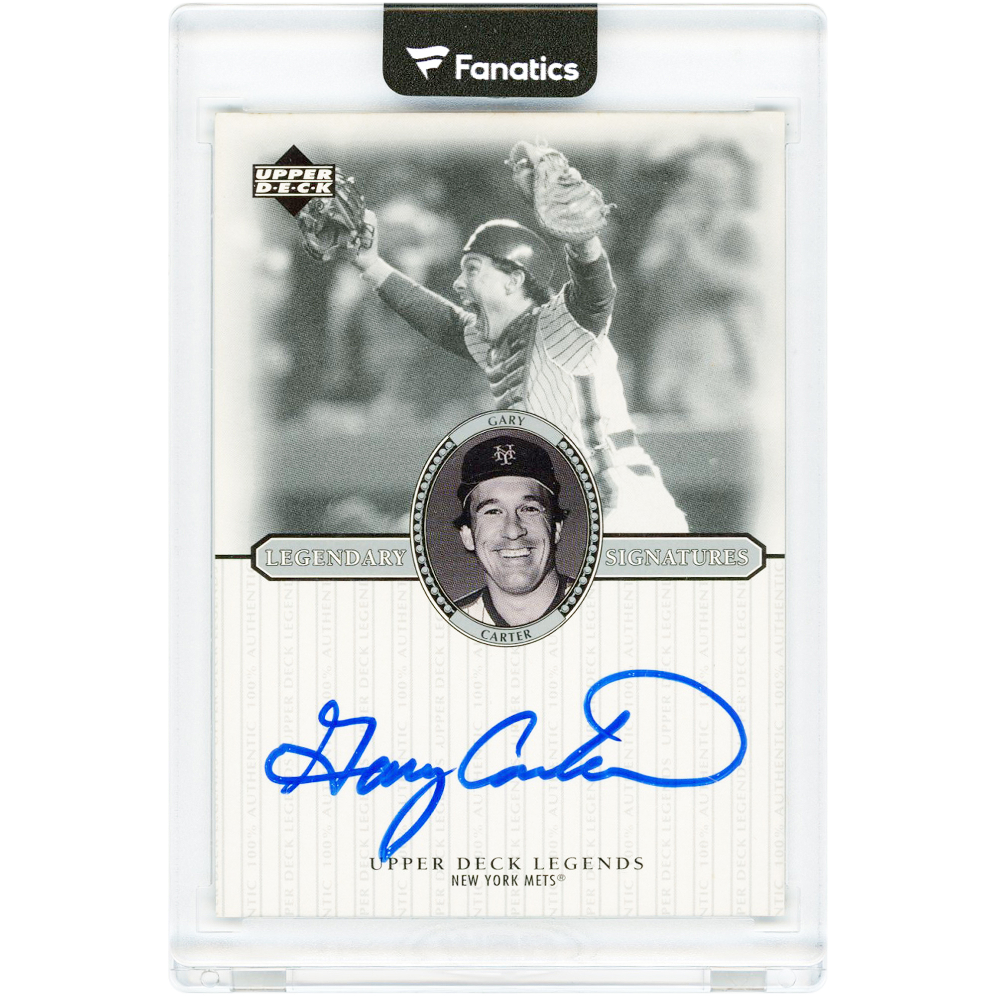 Gary Carter New York Mets Autographed 2000 Upper Deck Legends Legendary Signatures #S-GC Card. rookie card picture