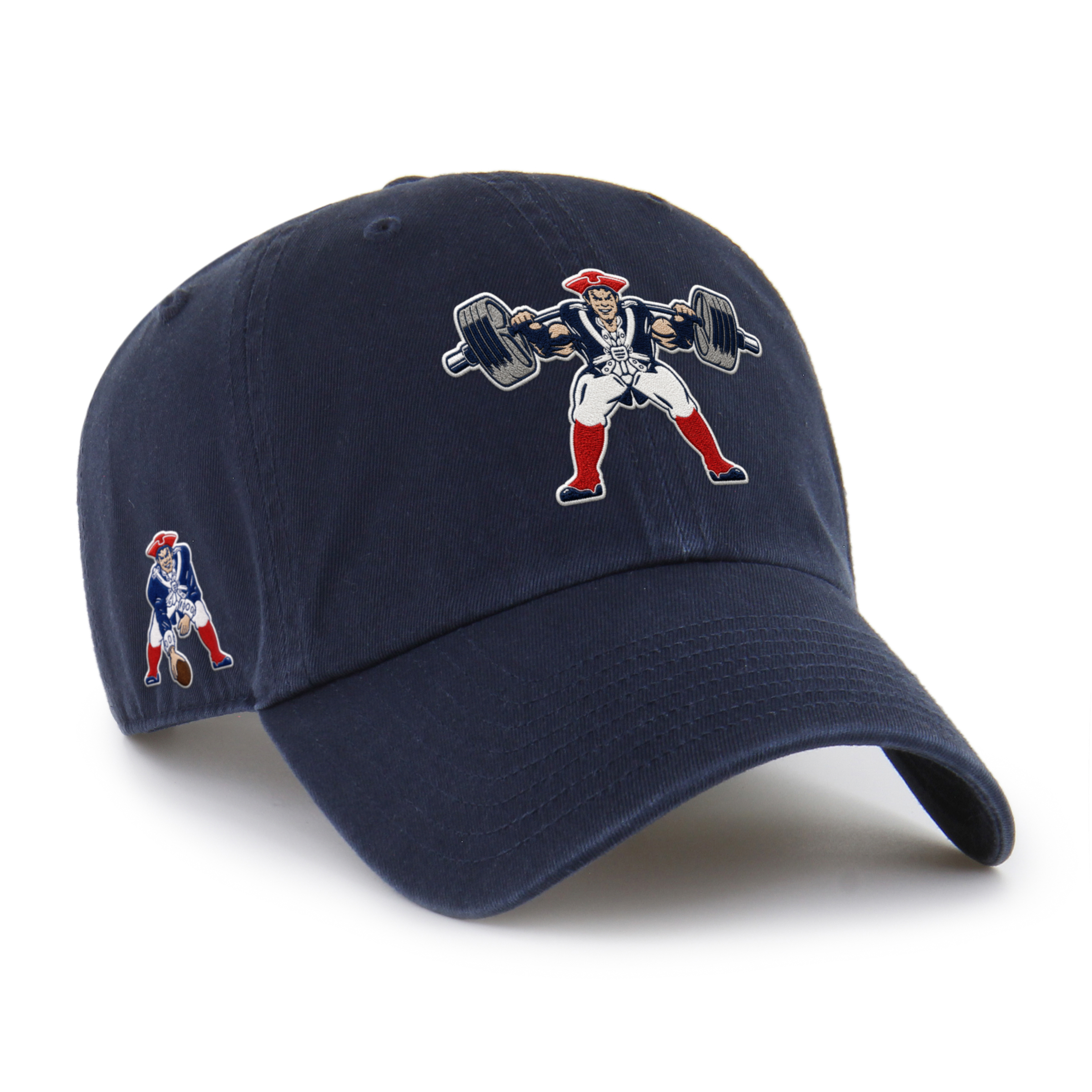 Men's '47 Navy New England Patriots Pat Patriot Weightlifter Clean Up Adjustable Hat