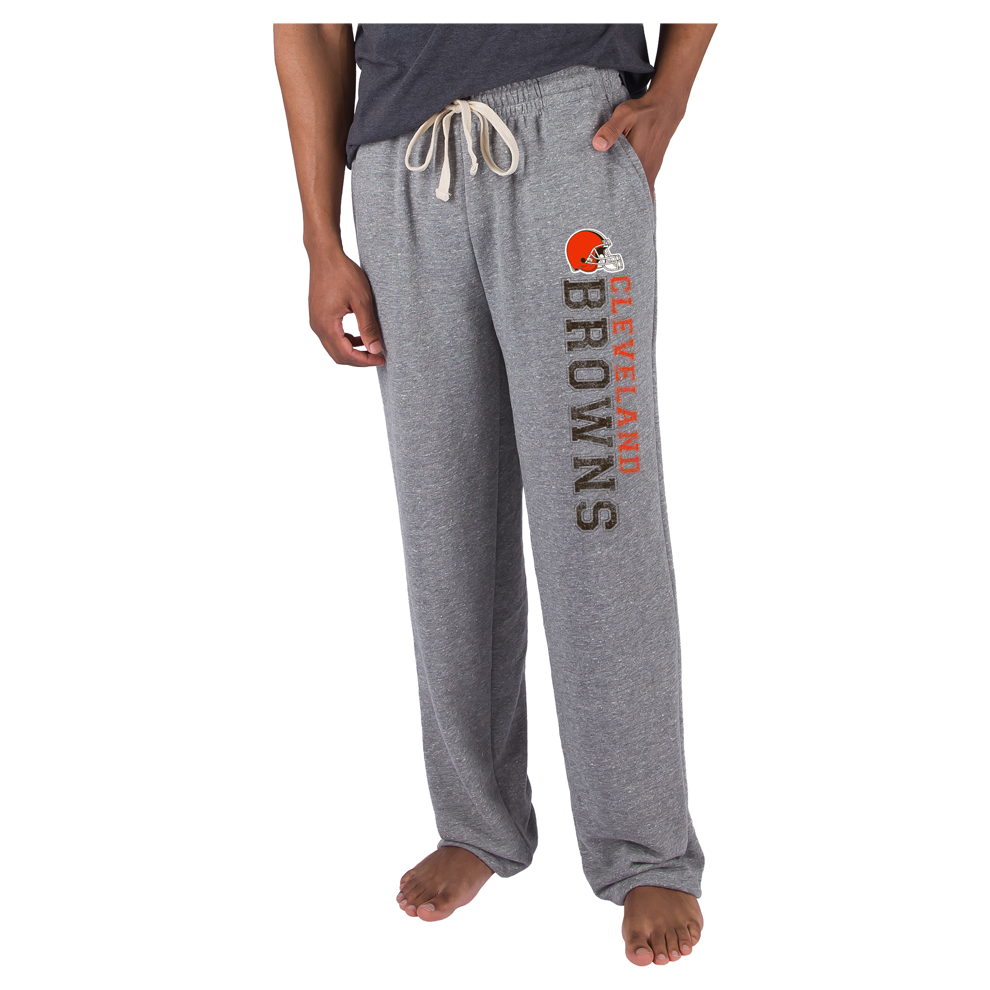 Men's Concepts Sport Gray Cleveland Browns Mainstream French Terry Tri-Blend Sweatpants