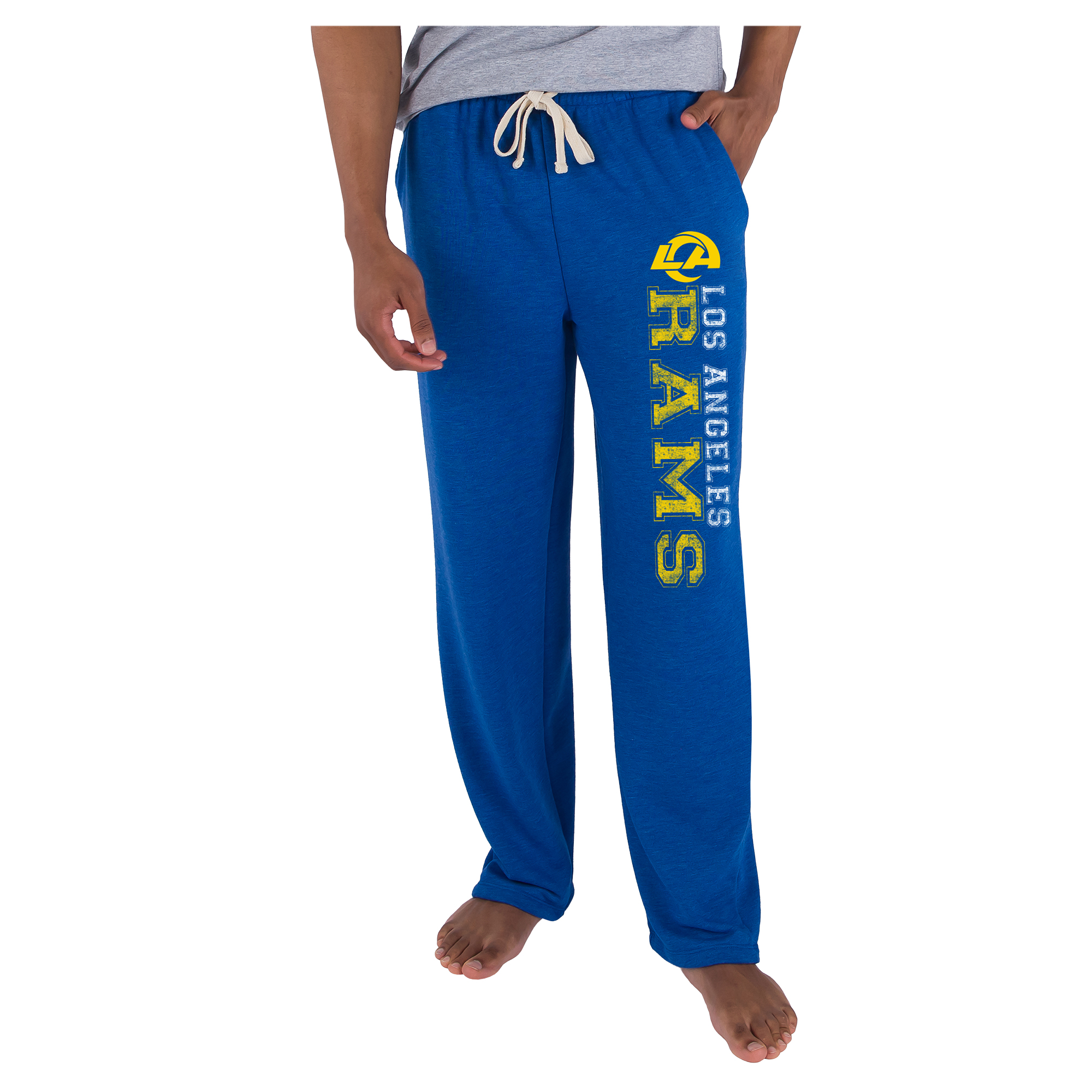 Men's Concepts Sport  Royal Los Angeles Rams Mainstream French Terry Tri-Blend Sweatpants