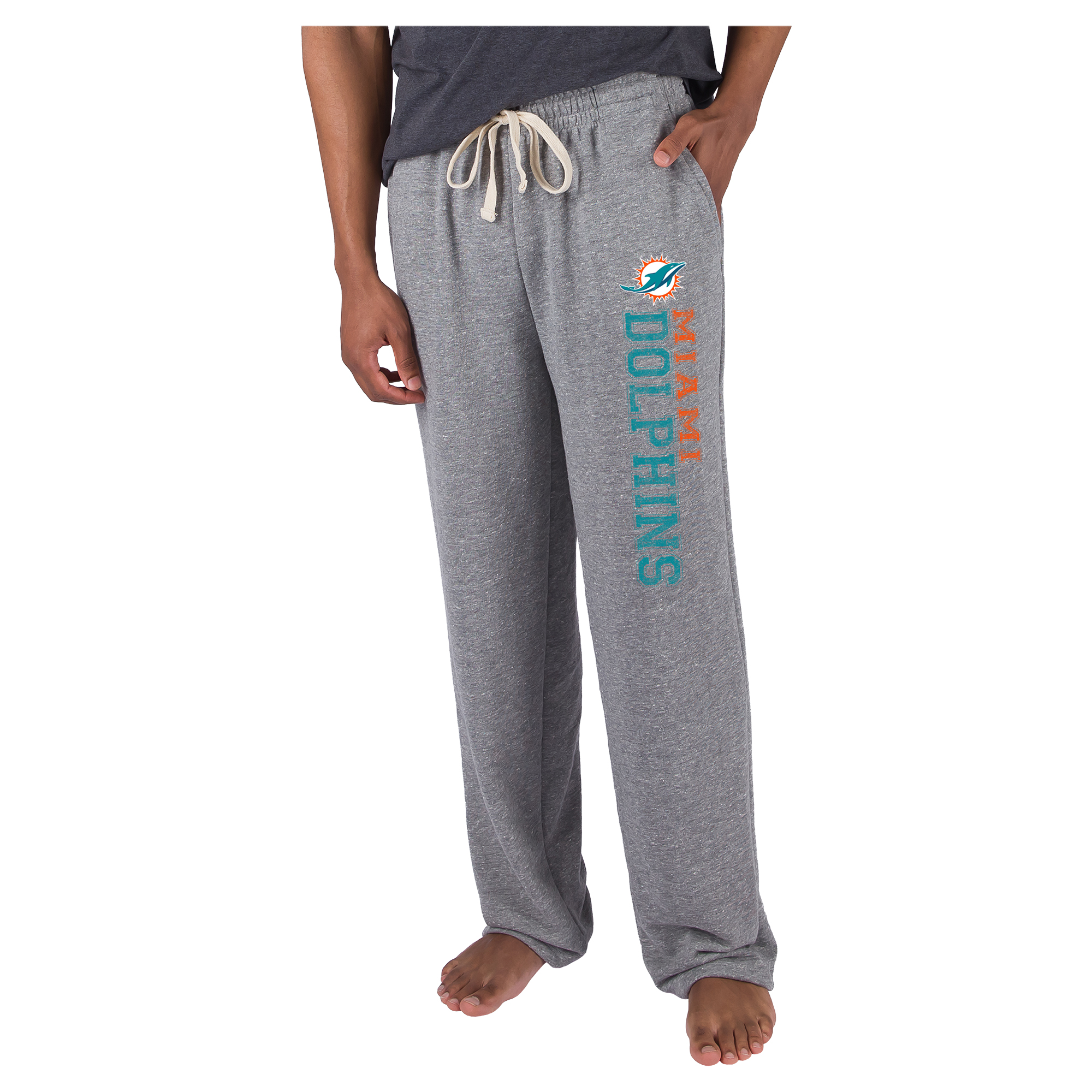 Men's Concepts Sport  Gray Miami Dolphins Mainstream French Terry Tri-Blend Sweatpants