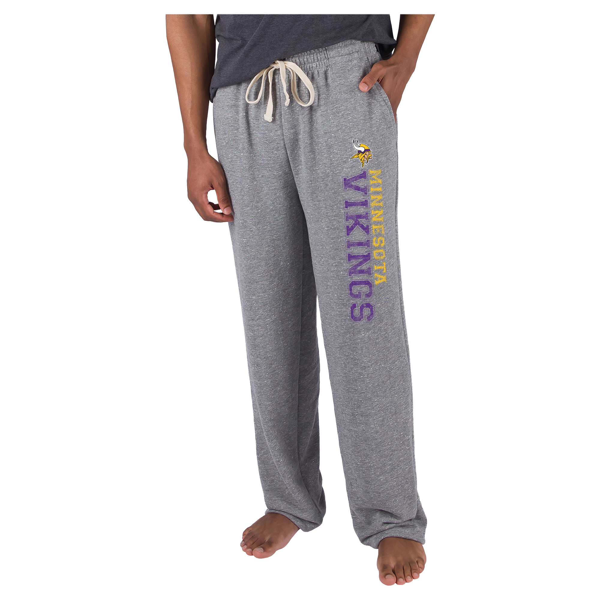 Men's Concepts Sport  Gray Minnesota Vikings Mainstream French Terry Tri-Blend Sweatpants