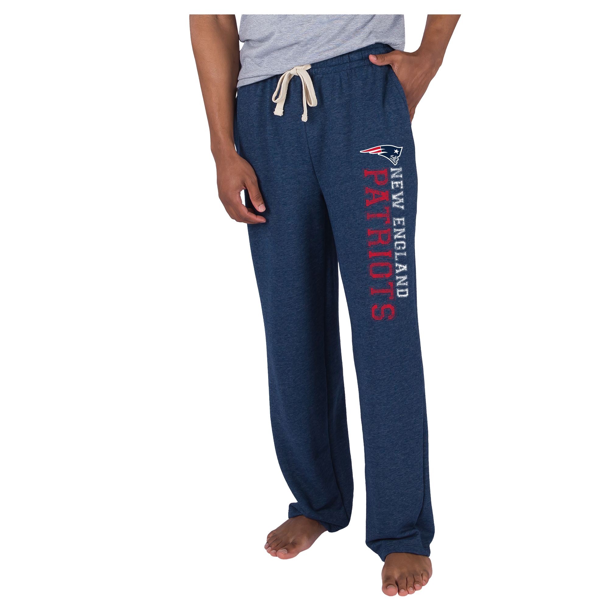 Men's Concepts Sport Navy New England Patriots Mainstream French Terry Tri-Blend Sweatpants