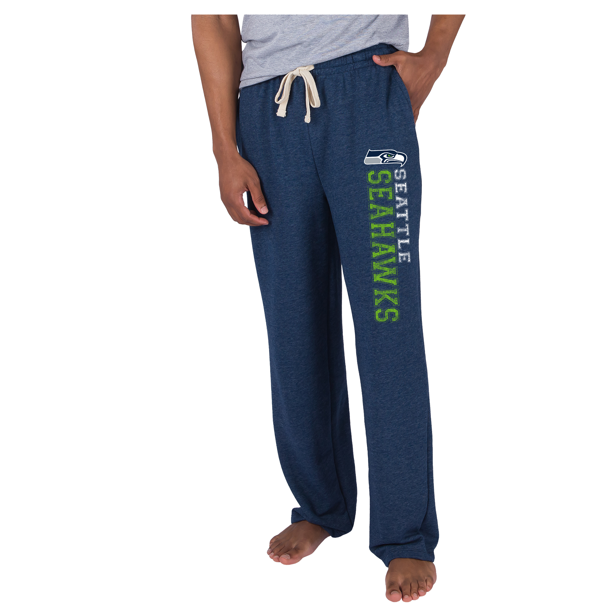 Men's Concepts Sport  College Navy Seattle Seahawks Mainstream French Terry Tri-Blend Sweatpants