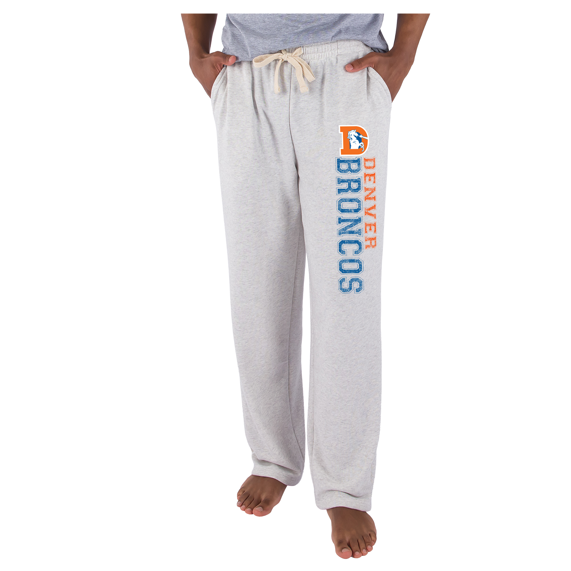 Men's Concepts Sport  Oatmeal Denver Broncos Mainstream French Terry Tri-Blend Sweatpants