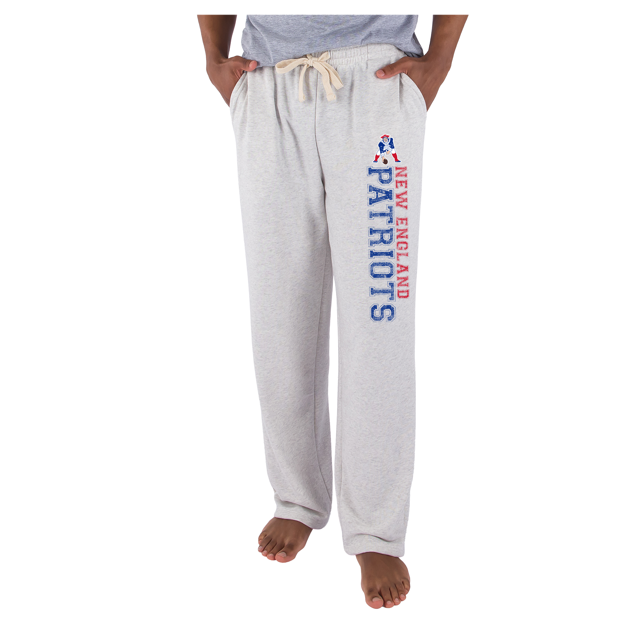 Men's Concepts Sport Oatmeal New England Patriots Mainstream French Terry Tri-Blend Sweatpants