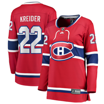 Women's Fanatics Chris Kreider Red Montreal Canadiens Home Breakaway Jersey