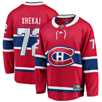 Men's Fanatics Arber Xhekaj Red Montreal Canadiens Home Breakaway Jersey