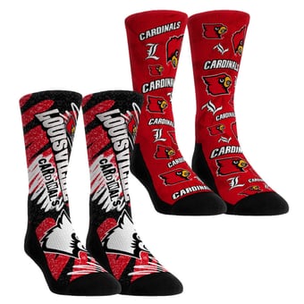 Unisex Rock Em Louisville Cardinals Two-Piece Team Blast Crew Socks Set