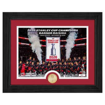 Highland Mint Carolina Hurricanes 2025/26 Stanley Cup Champions Banner Raising Ceremony 13" x 16" Bronze Coin Photo Mint - Limited Edition of 2,026