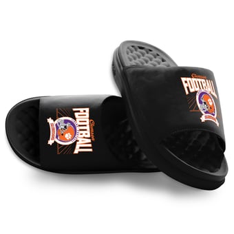 Unisex ISlide Black Clemson Tigers Football Kickoff Motive Slide Sandals