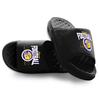 Unisex ISlide Black LSU Tigers Football Kickoff Motive Slide Sandals