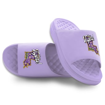 Unisex ISlide Lavender LSU Tigers Landmark Motive Slide Sandals