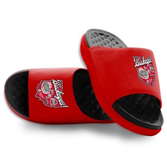 Unisex ISlide Scarlet/Black Ohio State Buckeyes Landmark Motive Slide Sandals