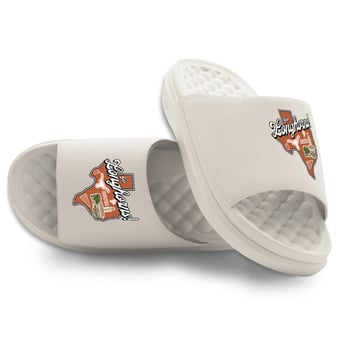 Unisex ISlide Cream Texas Longhorns Landmark Motive Slide Sandals