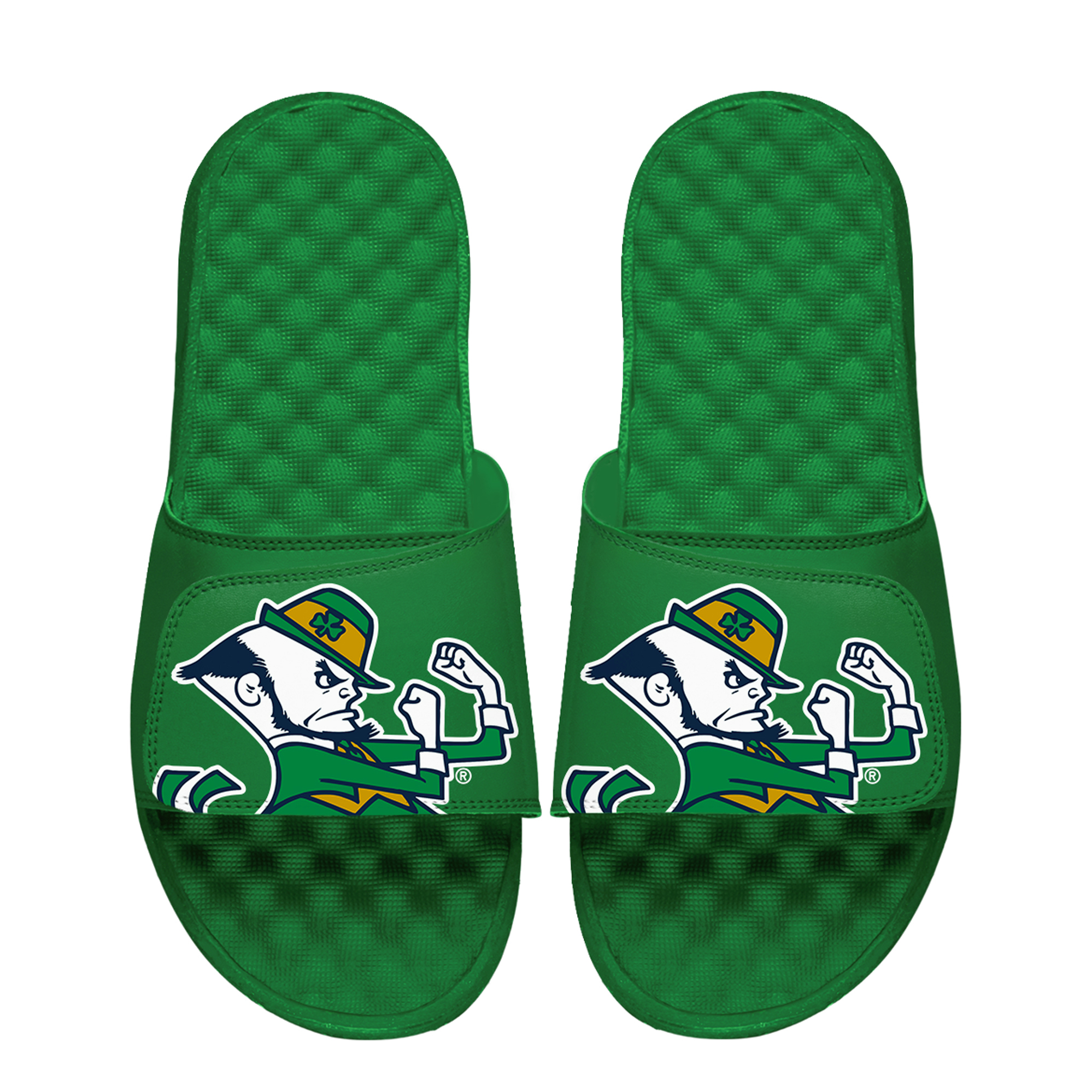 Unisex ISlide Green Notre Dame Fighting Irish Mascot Slide Sandals