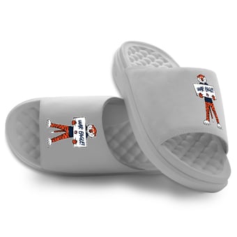 Unisex ISlide Gray Auburn Tigers Mascot Motive Slide Sandals