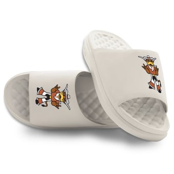 Unisex ISlide Cream Texas Longhorns Mascot Motive Slide Sandals