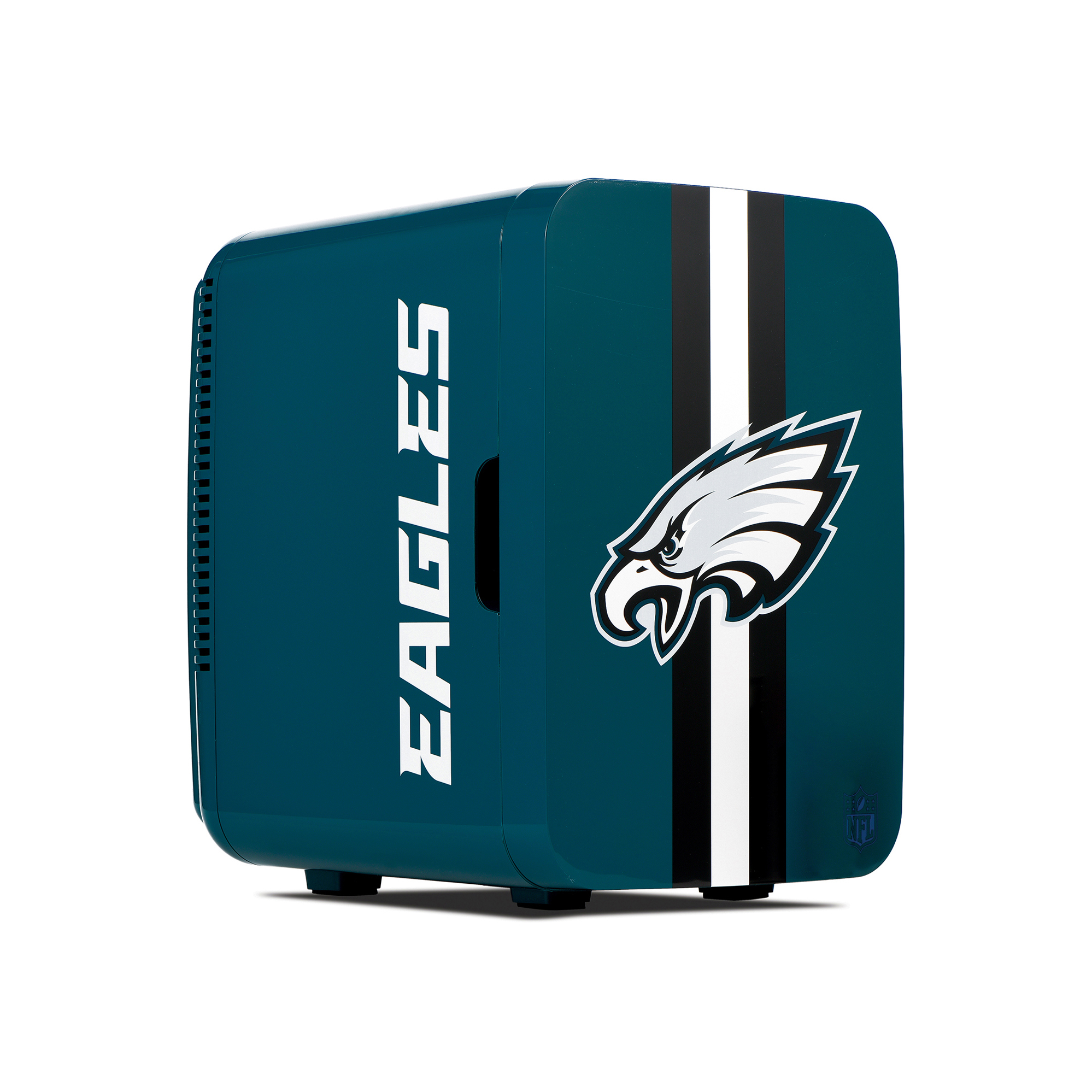 Ukonic NFL Philadelphia Eagles 15-Can Mini Fridge 10L AC/DC Portable Refrigerator, Official Team Logo for Home & Car - Teal