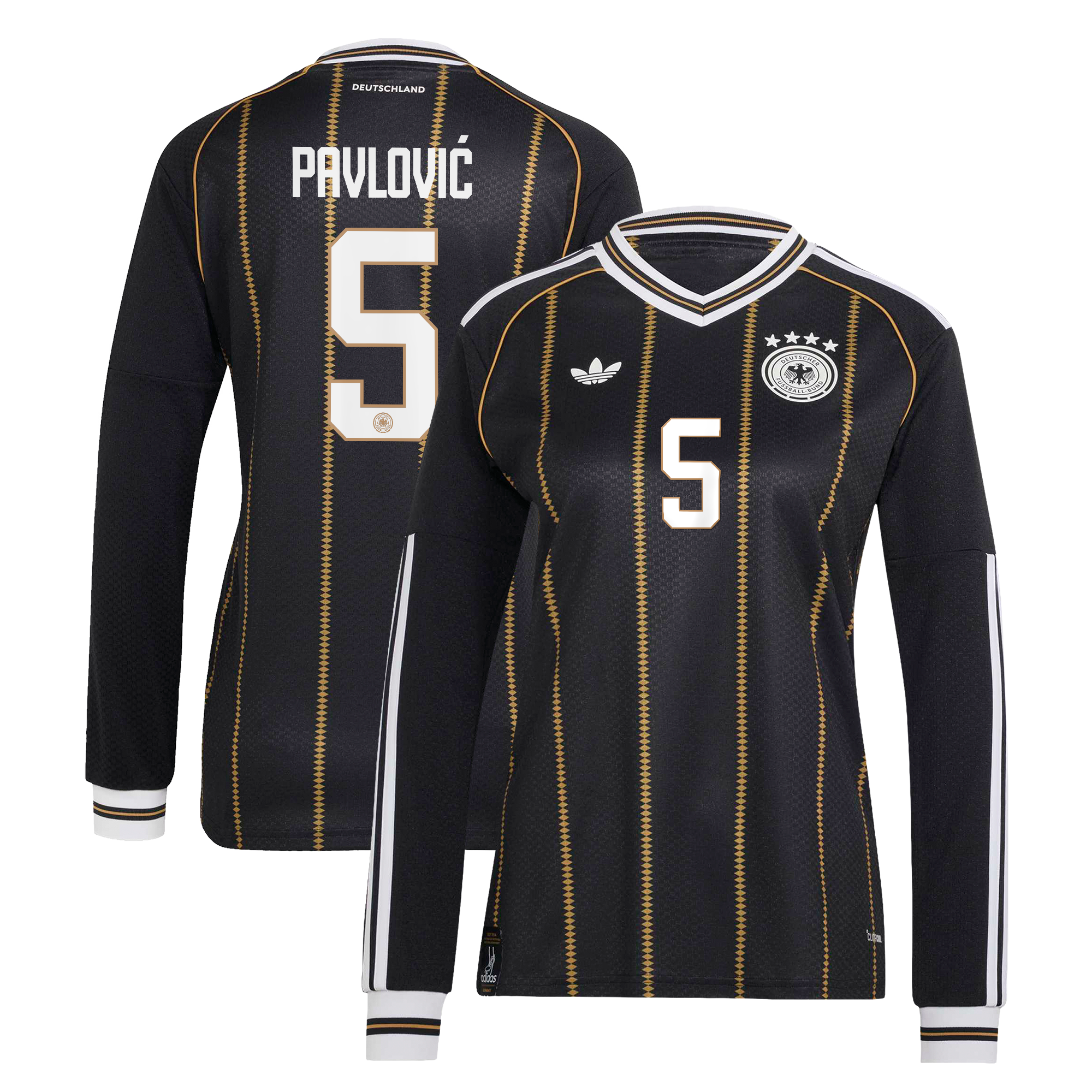 DFB adidas Ausweichtrikot 2026 - Langarm - Damen mit Aufdruck Pavlović 5