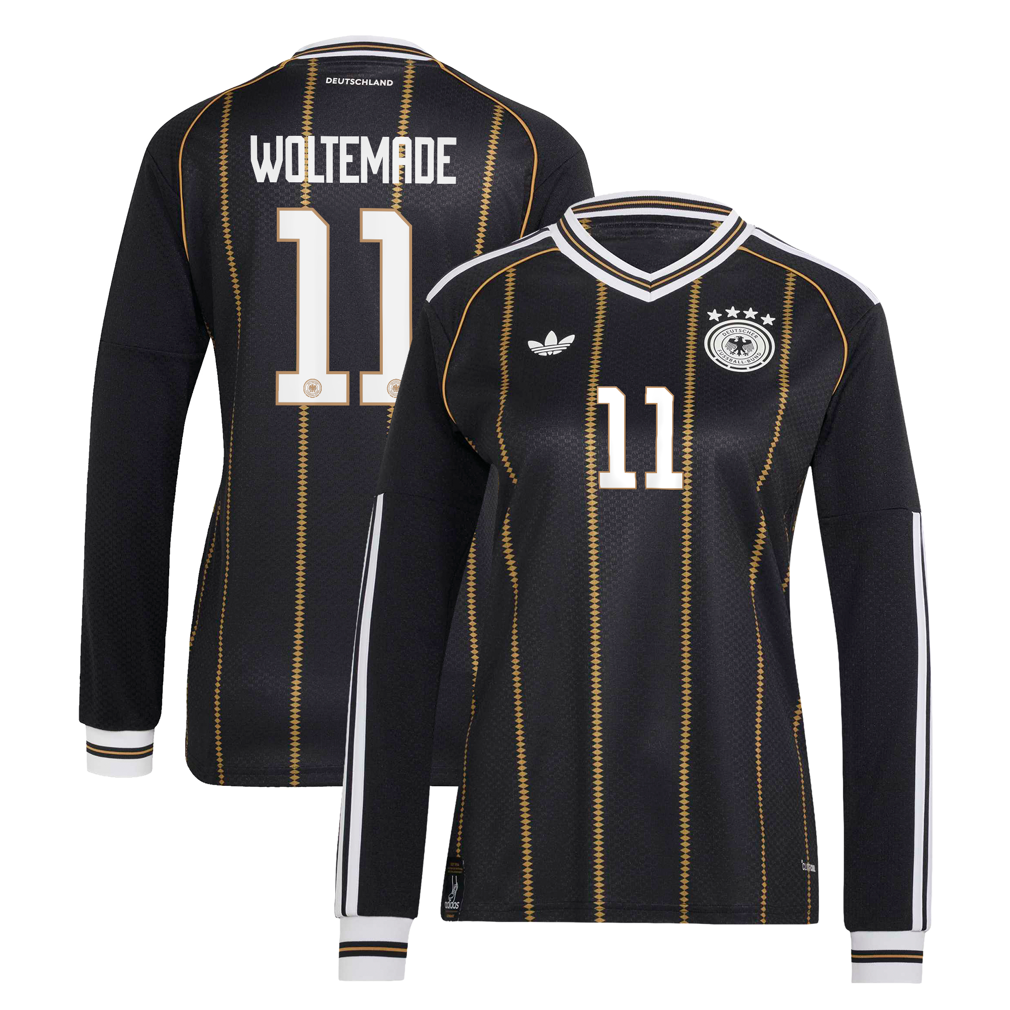 DFB adidas Ausweichtrikot 2026 - Langarm - Damen mit Aufdruck Woltemade 11