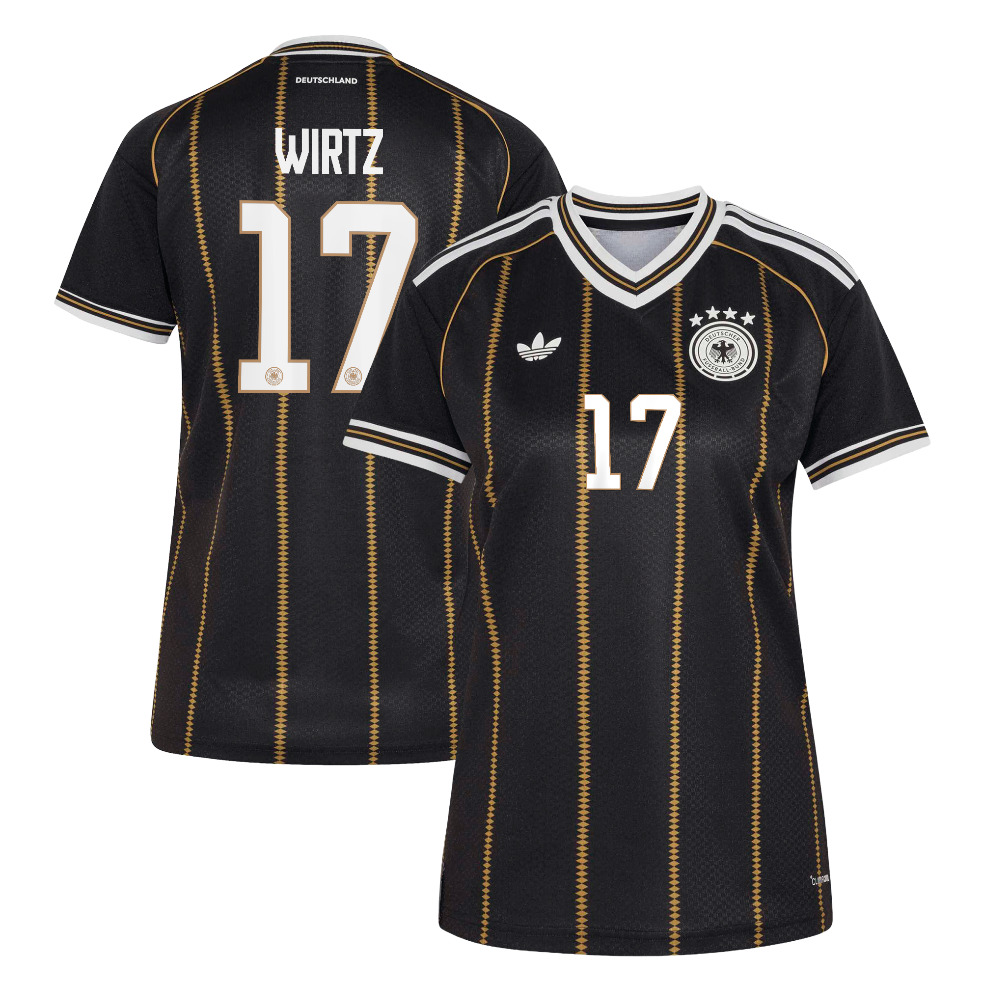DFB adidas Ausweichtrikot 2026 - Damen mit Aufdruck Wirtz 17