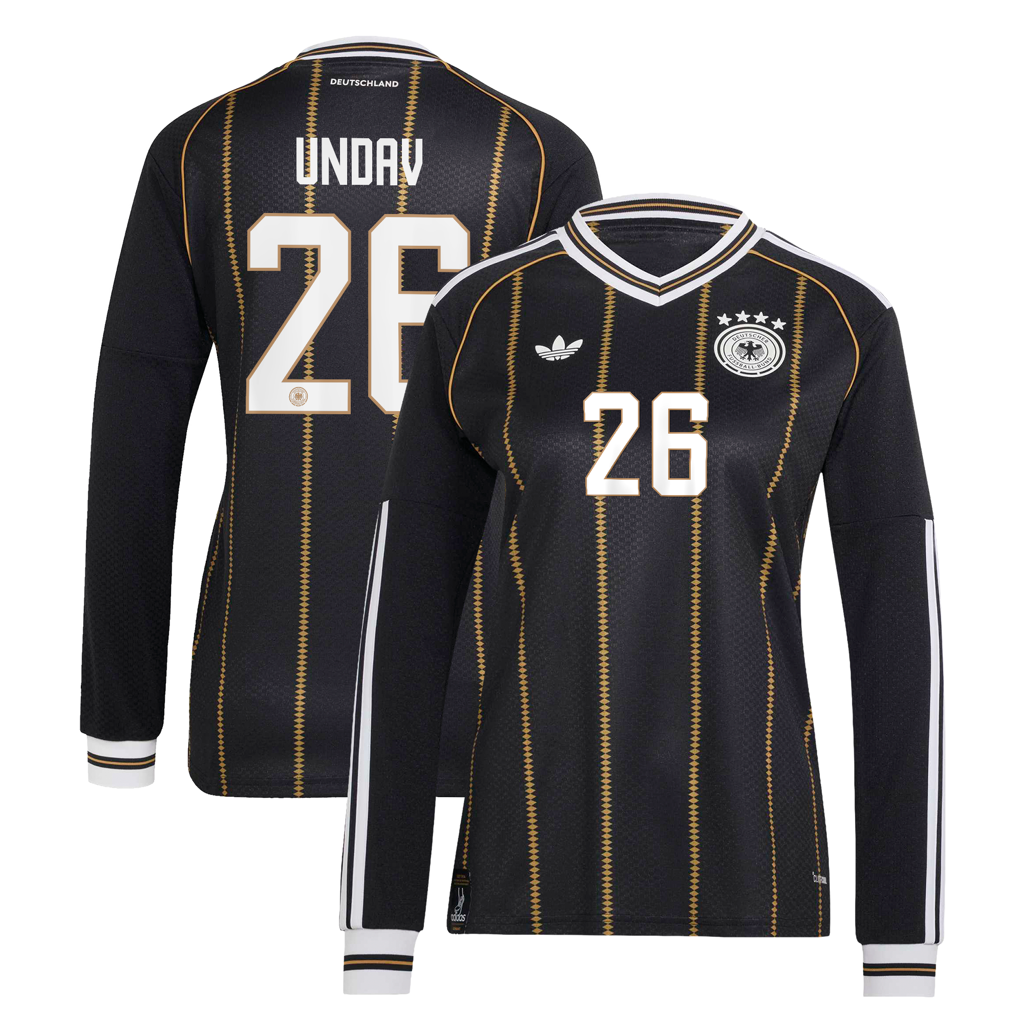 DFB adidas Ausweichtrikot 2026 - Langarm - Damen mit Aufdruck Undav 26