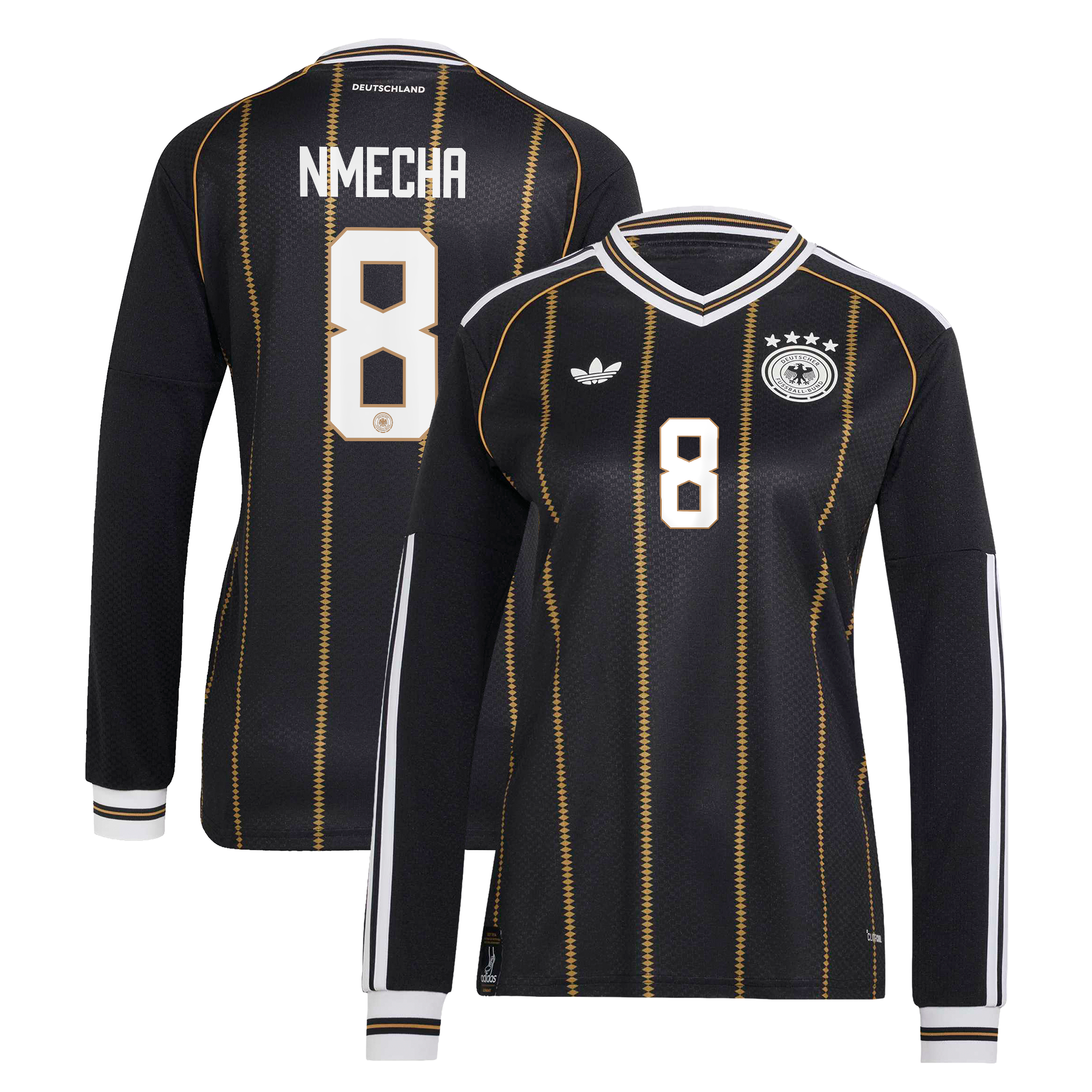 DFB adidas Ausweichtrikot 2026 - Langarm - Damen mit Aufdruck Nmecha 8