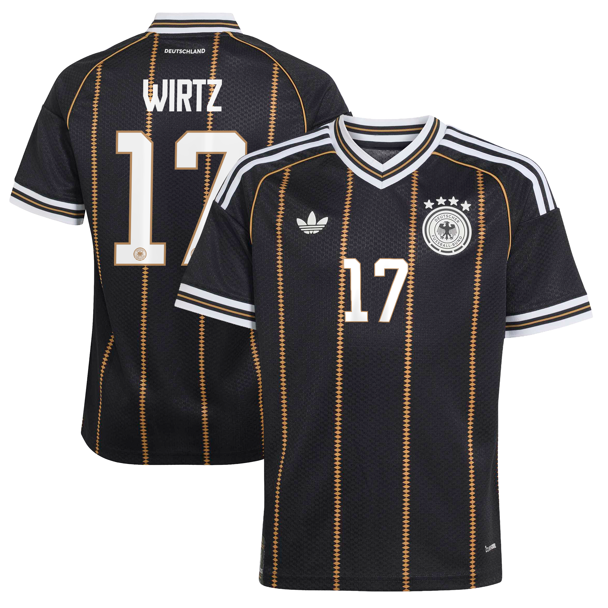 DFB adidas Ausweichtrikot 2026 - Kinder mit Aufdruck Wirtz 17
