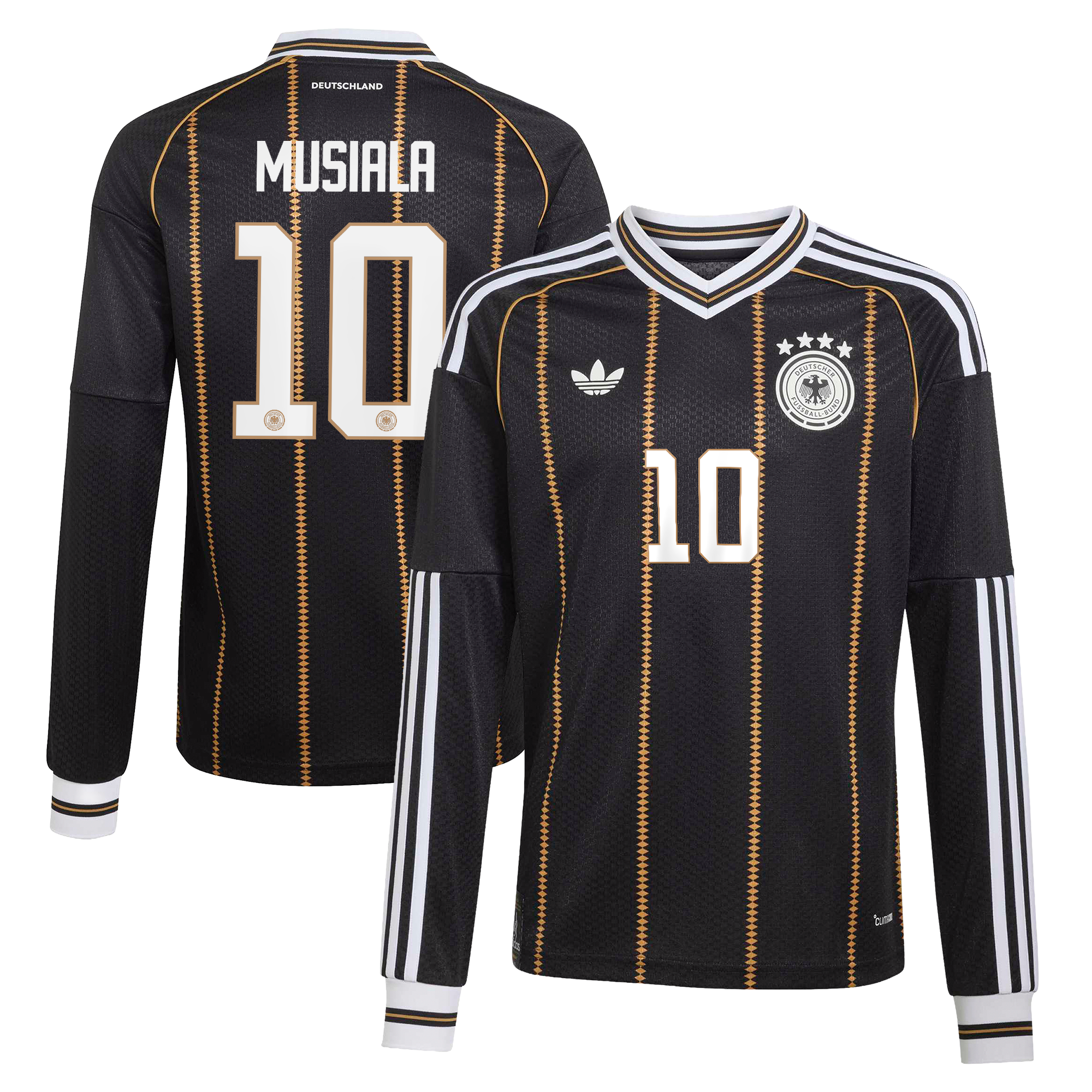 DFB adidas Ausweichtrikot 2026 - Langarm - Kinder mit Aufdruck Musiala 10
