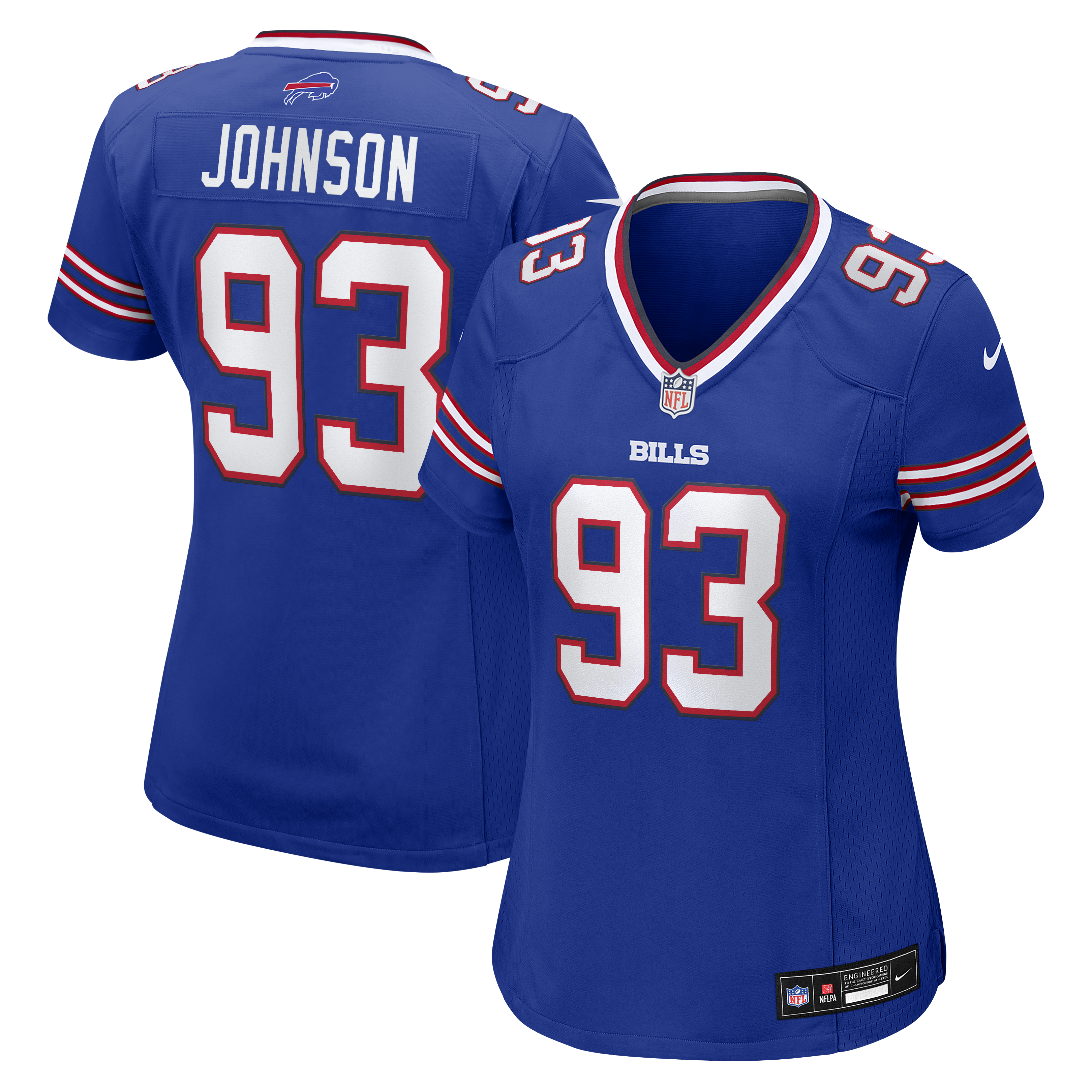 Women's Nike Austin Johnson Royal Buffalo Bills Team Game Jersey