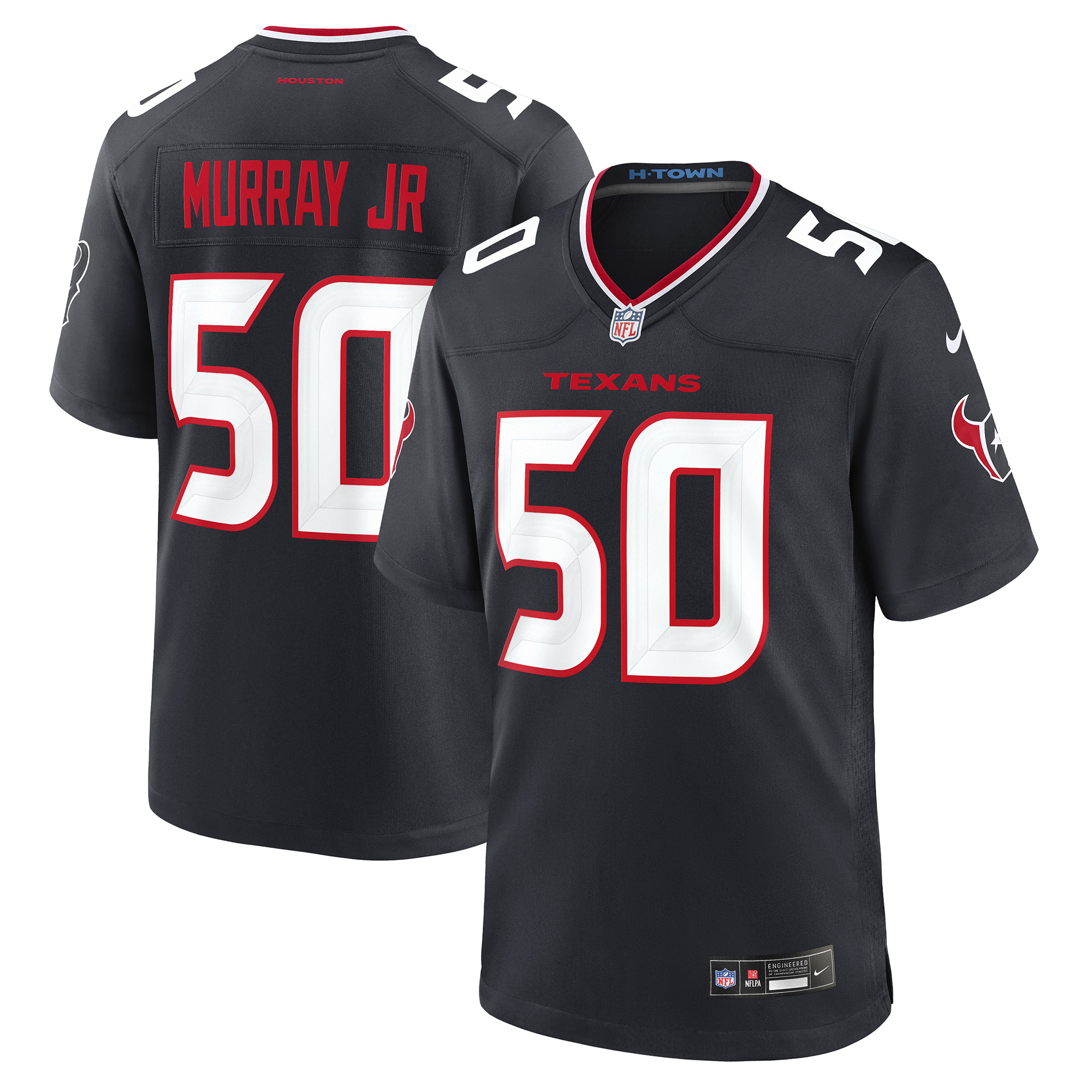 Men's Nike Kenneth Murray Jr. Navy Houston Texans Team Game Jersey