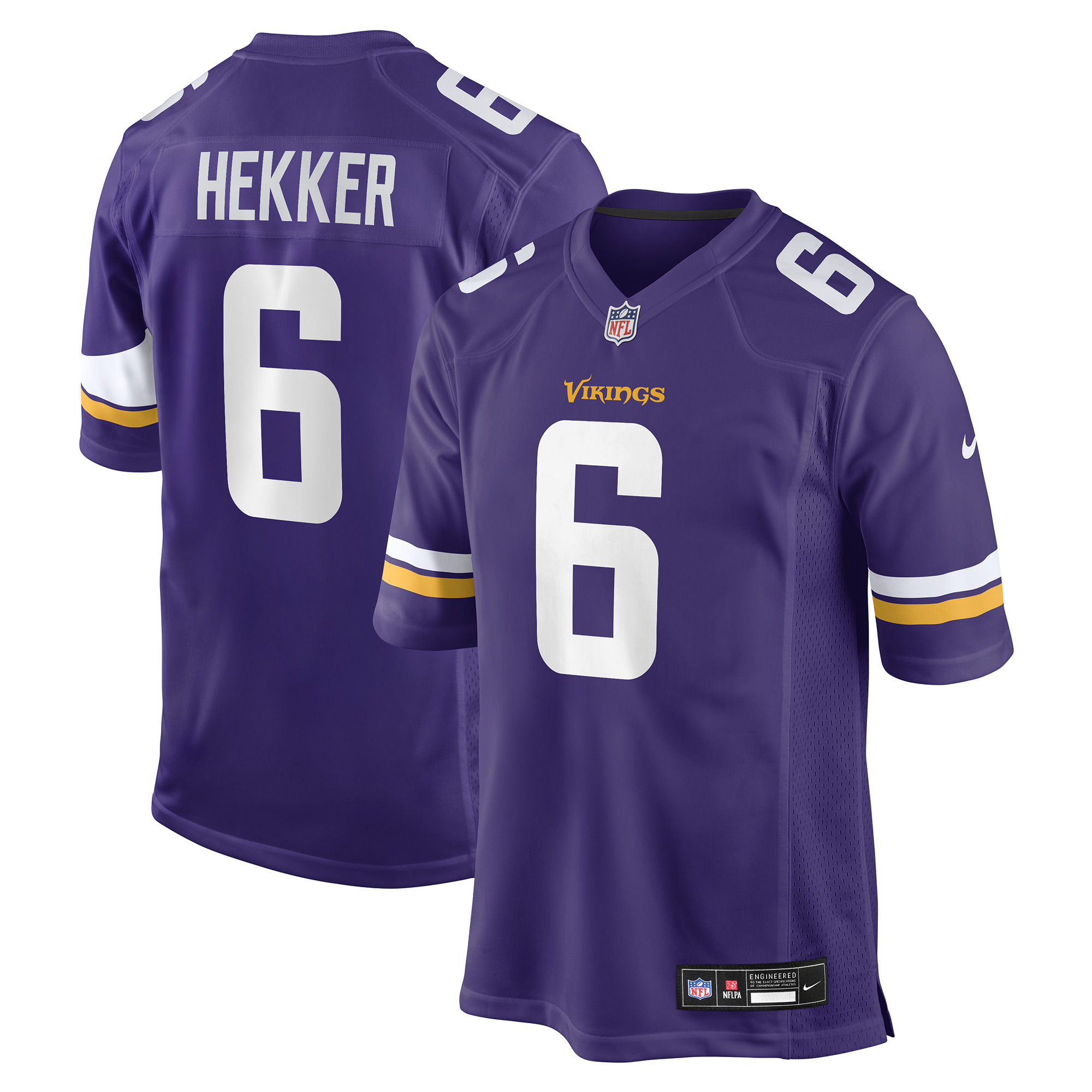 Men's Nike Johnny Hekker Purple Minnesota Vikings Team Game Jersey