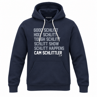 Unisex BreakingT Cam Schlittler Navy New York Yankees Schlitt List Premium Fleece Hoodie