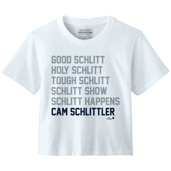 Women's BreakingT Cam Schlittler White New York Yankees Schlitt List Premium Boxy T-Shirt