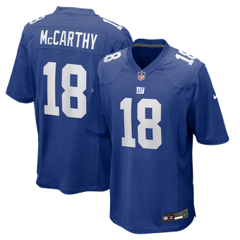 New York Giants Nike Game Home Jersey - Royal - J.J. McCarthy - Mens