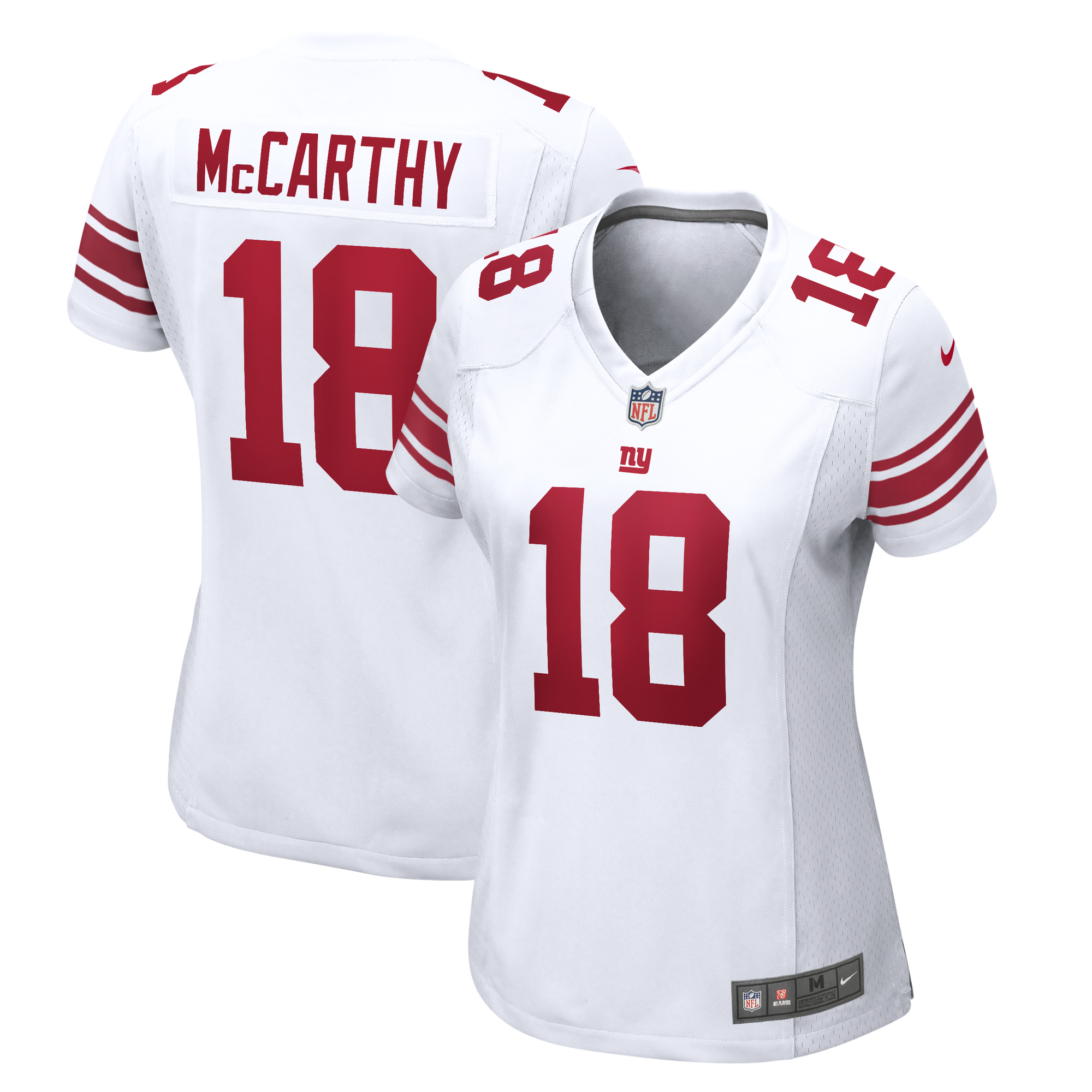 New York Giants Nike Game Road Jersey - White - J.J. McCarthy - Womens