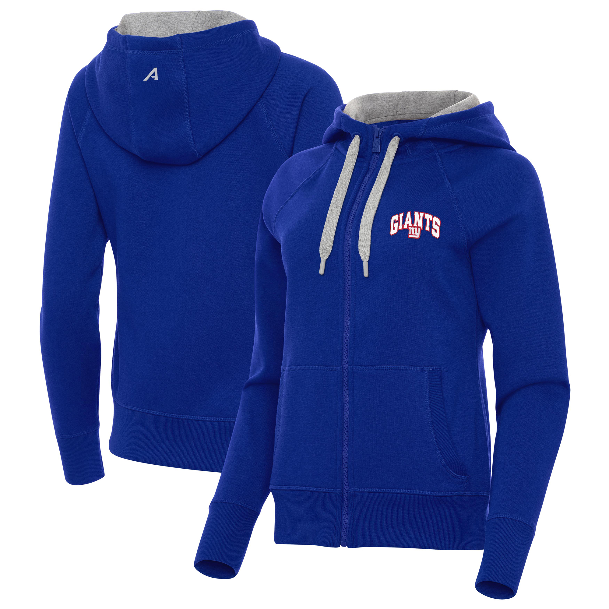 Women's Antigua Royal New York Giants Victory Full-Zip Hoodie