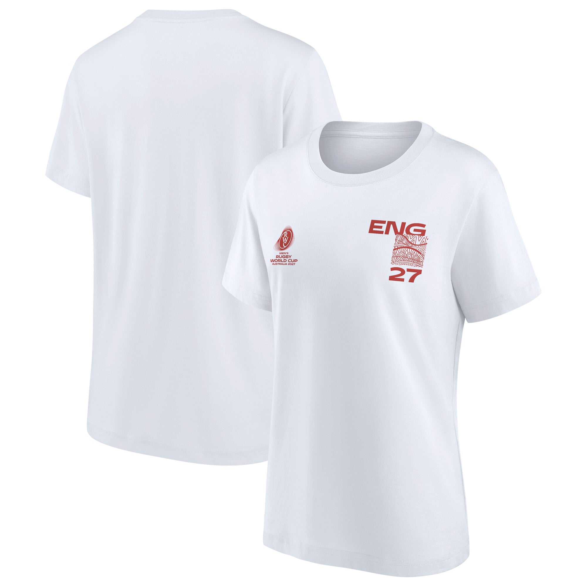 England Rugby Supporter Graphic T-Shirt - White - Womens